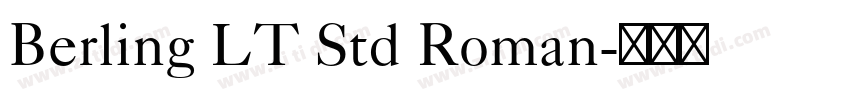 Berling LT Std Roman字体转换